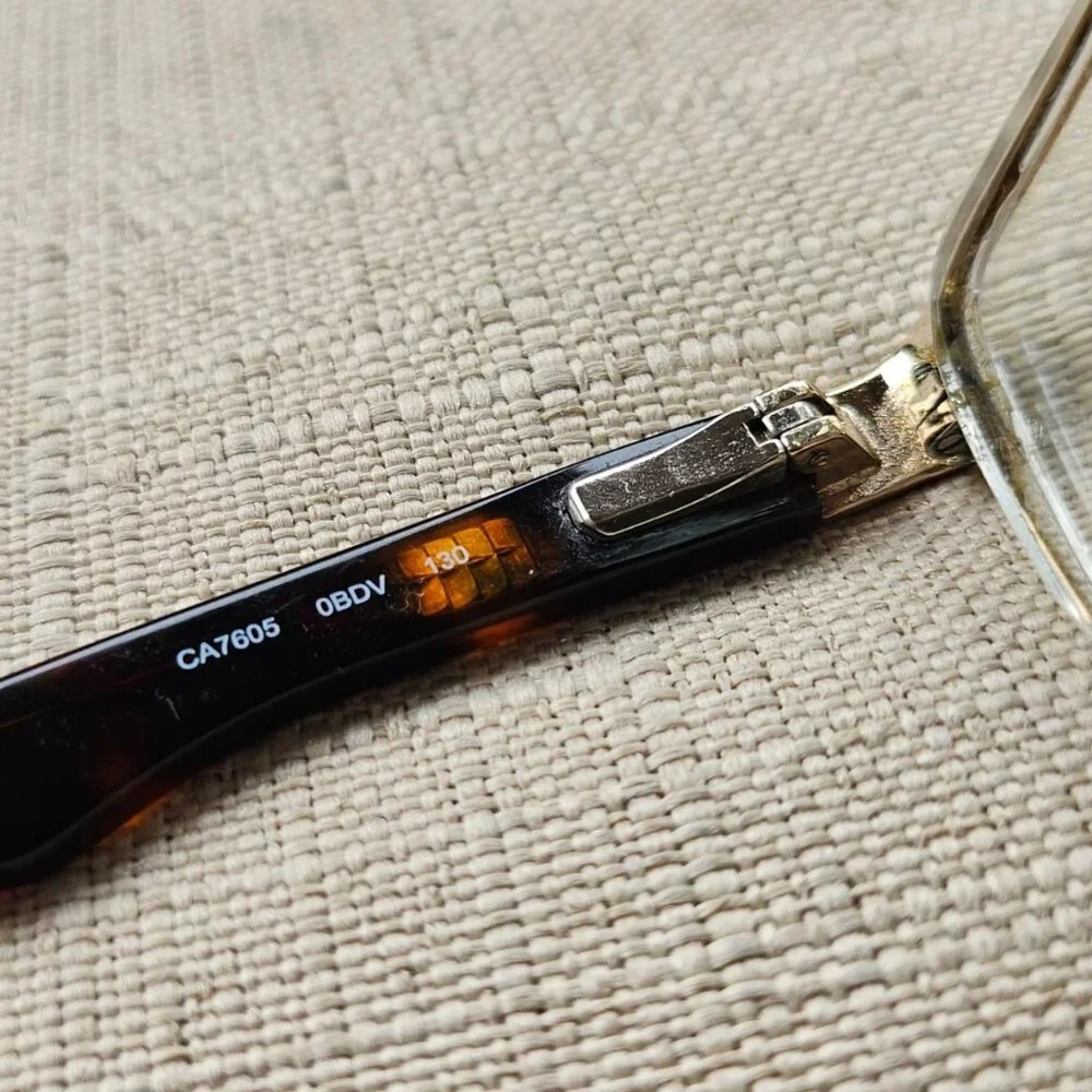 Carrera youth Eyeglasses Frame Brown/Gold Tone CA7605 Eye Wear Glasses